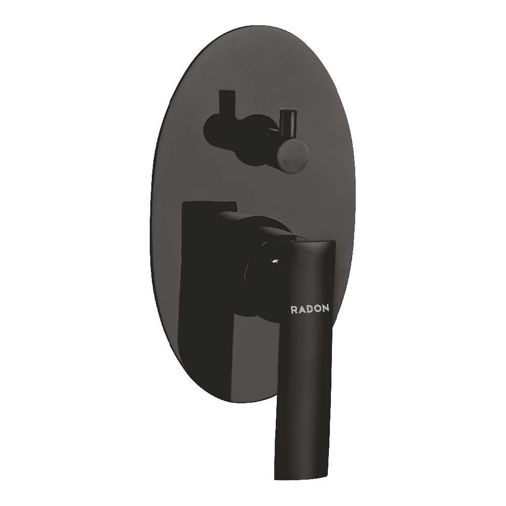 BENZ DIVERTER HIGH FLOW BODY & UPPER TRIM (BLACK) - Radon India-- BENZ DIVERTER HIGH FLOW BODY & UPPER TRIM (BLACK)-  Radon India