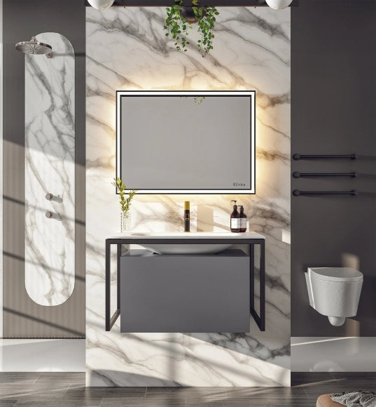 Elegant 24" & 30" Vanity - Blue & Grey - Radon India-- Elegant 24" & 30" Vanity - Blue & Grey-  Radon India