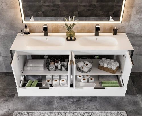 Elegant 48" & 60" Vanity - Blue, White - Radon India-- Elegant 48" & 60" Vanity - Blue, White-  Radon India